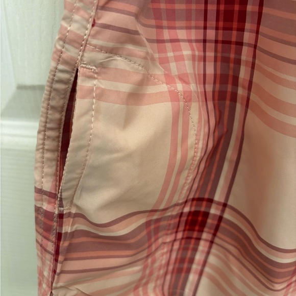 Eddie Bauer Ladies Short Sleeve Adventure Top XL Peach Starling Plaid - Picture 10 of 13